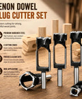 Top Tier One Inch Wood Tenon Plug Cutter With Slick Shear Angle Blade Hardened Steel Shank for precise cutting and clean wood joints.