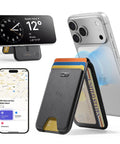 MagSafe Wallet With Find My For iPhone 17e 17 16 15 14 13 12 Series 5 Card Holder RFID Blocking Adjustable Stand Magnetic Wallet