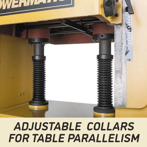 Heavy Duty 22 Inch Planer With Helical Cutterhead And 125 Carbide Knives Delivers Slick Cut Performance Through Tough Lumber Featuring Bulletproof Cast Iron Table Adjustable Feed Rollers And Knockout Seven Point Five Hp 230 Volt 3 Phase Motor Rig
