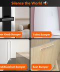 Clear Silicone Wall Bumpers 28 Pieces Ultra Strong Self Adhesive Anti Collision Pads for doors, toilets, cabinets, and seats.