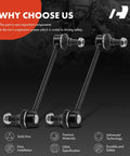Front Sway Bar Link Set for Hyundai Elantra 2007 2012 and Kia Forte Forte Koup Forte5 Rondo Magentis Optima 2006 2011 2 Pack Replacement Stabilizer Bar Links for a Tighter Smoother Ride and Confident Handling displayed with product features