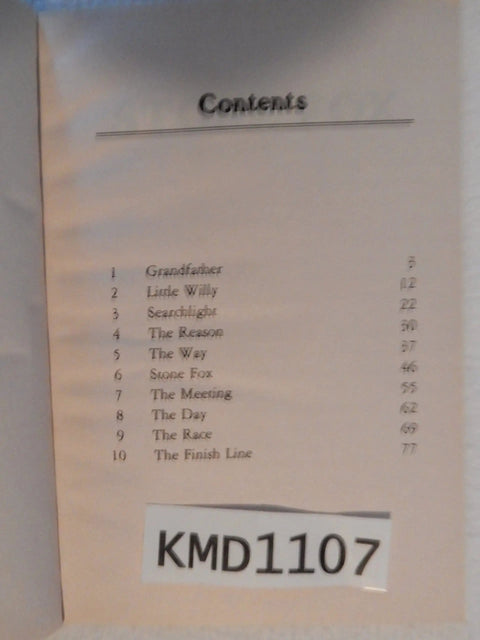 Table of contents page from 'Dogged Dash For The Farm: A Gutsy, Heartfelt Tale Of Willy And His Loyal Dogs' showing chapter titles.