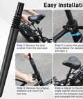 Easy installation steps for Suspension Seatpost For Lectric XP Series Bikes 31.8mm Shock Absorber Saddle Pole With Smooth Ride