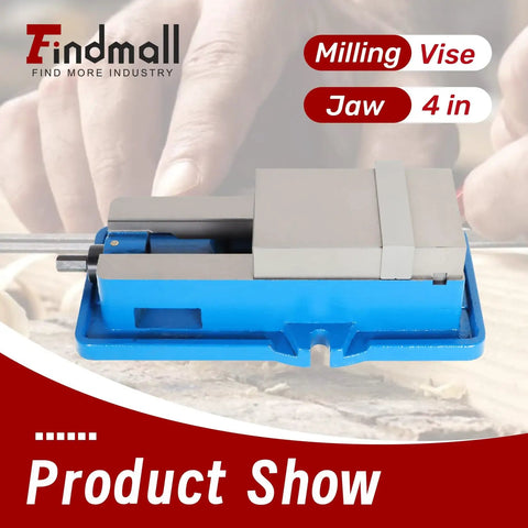 4 Inch Lock Down Milling Vise Workhorse For Drill Press And Milling Machine With 100 Mm Jaw Width High Accuracy Bench Clamp