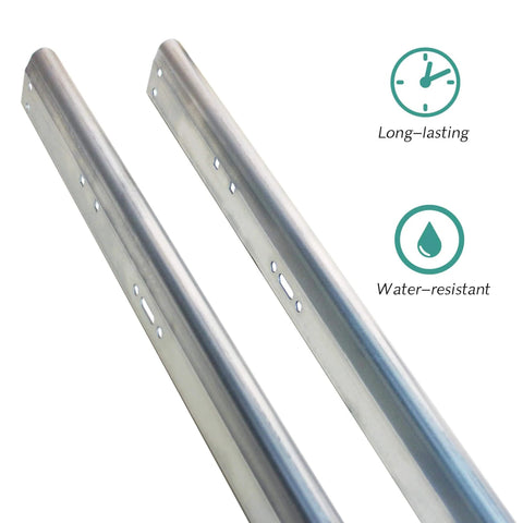 Garage Door Side Tracks Rails Replacement Kit For 8 Foot Doors With 2 Inch Rollers Galvanized Steel Vertical Tracks