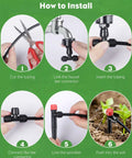 Instruction steps for 50 Foot Drip Irrigation Kit For Home Garden Watering System With Quarter Inch Tubing installation