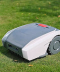 Ultra Quiet Robotic Lawn Mower with Bluetooth App for Hands Free Lawn Care Automating Up to 1500 Square Meters, on grass