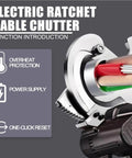 Heavy Duty Battery Powered Cable Cutter 75mm Ratchet Tool Kit With Charger, cutting multi-core cables