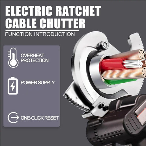 Heavy Duty Battery Powered Cable Cutter 75mm Ratchet Tool Kit With Charger, cutting multi-core cables