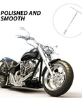 High Carbon Steel T Handle Socket Wrench With Hex Grip For Zero Play And Max Torque, polished surface shown next to a motorcycle.