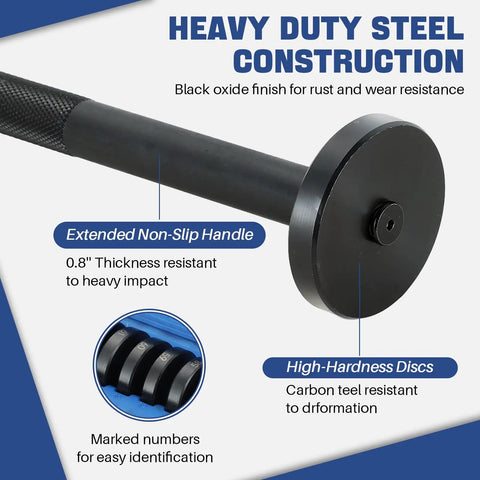 Image of 52 In 1 Custom Bushing Driver Tool Set with durable carbon steel construction and rust-resistant black oxide finish