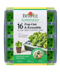 SuperSeed All In One Seed Starting Tray With 16 XL Cells, Reusable And Dishwasher Safe, packaged with instructions visible