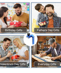 Collage of gift occasions with 2 Pack T Track Flip Stop For 3 Inch Woodworking Fence Blue Aluminum Pro Grade Miter Saw Stop Block