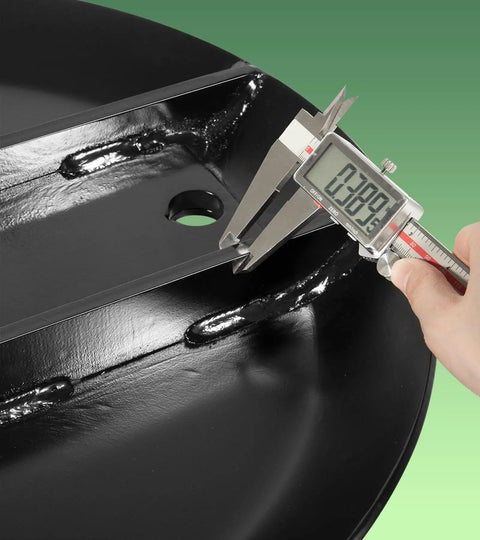 Measuring thickness of Heavy Duty Reinforced Stump Jumper For 4 5 And 6 Foot Rotary Cutters With 40 HP Gearboxes Black Compatible With HawkLine.