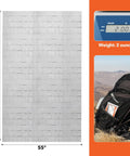6 Pack Emergency Mylar Space Blankets Kit For Outdoor Survival showing 55x82 in size and 2 oz weight with backpack use