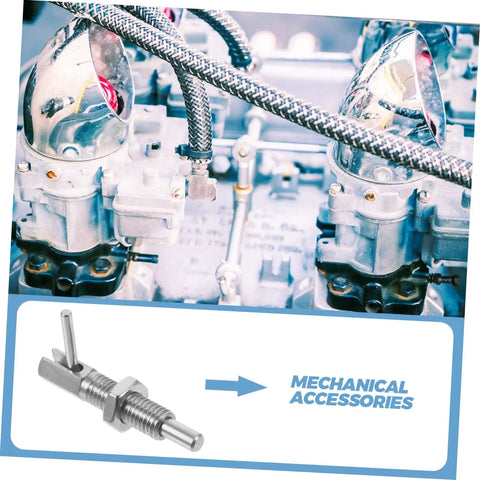 Heavy Duty Stainless Steel L Shaped Lock Pin With Secure Indexing Plunger For Cabinets Appliances And Automotive Hardware close-up on mechanical accessories.