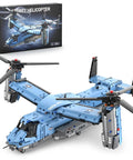 V22 Osprey Military Helicopter Building Blocks Set With 1486 Pieces For Adults And Kids Ages 8 10 12 14 A Realistic Army Airplane Model Kit