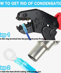 Beefy Marine Grade Heat Shrink Ring Connectors Assortment For Auto And Boat Wiring tool and ring terminal demonstration