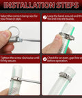 Installation steps of 8-Pack Heavy Duty Stainless Steel Hose Clamps, Adjustable 0.6-1 Inch, Worm Gear Metal for automotive