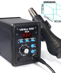Pro Grade Digital Hot Air Rework Station with Fast Heat, 3 Memory Presets, accurate temperature display, and ergonomic handle design.