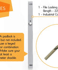 Kit includes a file locking bar and an industrial cobalt drill bit for the 2 Drawer File Cabinet Locking Bar With Cobalt Drill Bit Included.