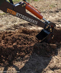 Skid Steer Front Hoe 12 Inch Bucket Attachment for Excavators and Bobcat Loaders, Universal Quick Attach, digging soil