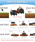 Installation guide for DIY Landscape Edging Kit In Black, Flexible 6 Inch Tall Edging For Curves And Circles, 40 Feet Of Border System.