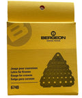 One Stop Shop Watch Crown Gauge And Stem Measurement Tool packaging in yellow with visible gauge outline.