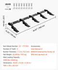Heavy Duty 46 Inch Bucket Tooth Bar With 5 Tough Teeth For Tractor Loader And Skid Steer Bolt On Curved Design, 45.87 x 12.20 inches.