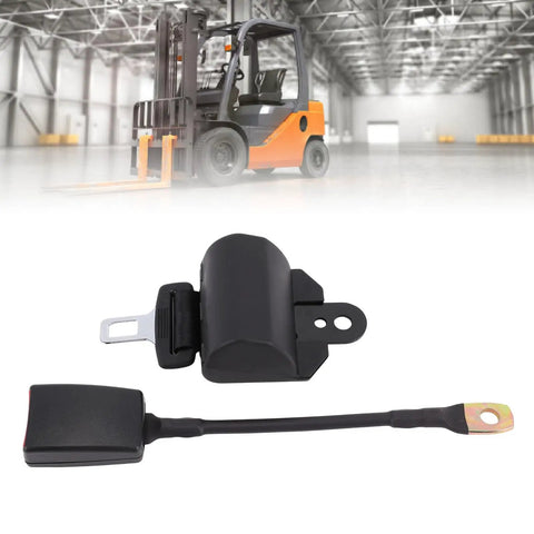 Heavy Duty Universal Forklift Seat Belt With Hella Tough Retractable Webbing And Rock Solid Buckle Engineered For Construction Yard Operations And Top Shelf Operator Safety