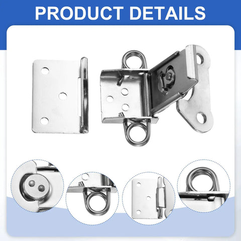 Heavy Duty Spring Loaded Butterfly Twist Latch With Keeper, Built Tough Steel Chrome Silver Finish, 3.54 X 2.6 Inch, 4 Pack Toggle Draw Latches