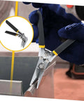 Duckbill Pliers For Sheet Metal Bending With Non Slip Grip Standing Seam Roofing Tool used for metal edging.