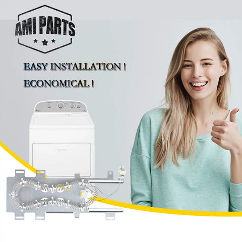 Premium 8544771 Dryer Heating Element Replacement For Whirlpool Kenmore Maytag with woman giving thumbs up