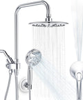 High Pressure Rain Shower Head With Filtered Wand And 8 Spray Modes Plus 71 Inch Extra Long Hose For Easy Install And Durable Spa Like Showers At Home