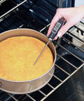 Gourmet Digital Meat Thermometer With Extra Long Probe For Precision Cooking, NSF Certified, checking temperature of baked goods.
