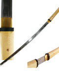 Handmade Sharp Japanese Samurai Shirasaya Katana Sword With High Gloss Wood Saya Razor Sharp Full Tang 38.75 Inch Overall 28 Inch Blade