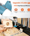 Straight Shooter 13/16 Inch Forstner Drill Bits, 2 Pack Tungsten Carbide Woodworking Hole Saw Kit cutting wood with high chip removal.