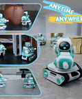 Eilik And Panxer Combo Set Cute Robot Pets Toys RC Battle Tank Crawler Car Toys with LED Lights in various poses and environments