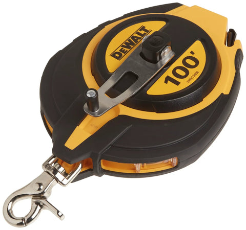 Pro Grade 100 Foot Tape Measure With Self Lock Tough As Nails Chrome Finish And Rubber Grip Five To One Gear Ratio