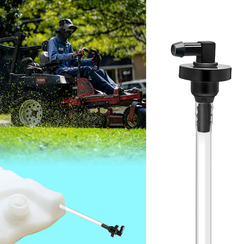 Heavy Duty Riding Lawn Mower Fuel Line Kit With Valve Stems And Bushings Replacement Parts For D Series And LA Series 100 105 110 115 120 125 130 135 140 150 160 170 And X Models 42 Inch Deck Easy Install with fuel line assembly and mower in use.