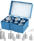 Pro Grade Calibration Weight Set for Digital Balances and Jewelry Scales, 2000g Total, 16 chrome-plated weights with tweezers in case