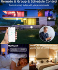 Remote controlling Tunable WiFi BR30 Smart Flood Light Bulbs 13W 100W Equivalent 1300LM 2700K-6500K RGB with smartphone and voice commands