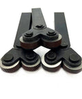 Pro Grade Lathe Knurling Tool Kit With 0.5mm 1.0mm And 1.5mm Heads Inner Hole Embossing Wheel 20x18mm Reticulated Knurling Knife