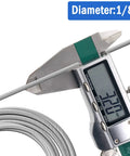 1/8 Inch Stainless Steel Cable 200 Feet T316 Aircraft Wire Rope with caliper measuring 7x7 construction for deck railing