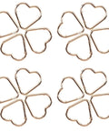 Gold Heart Carabiner Clips 16 Pack For Backpacks And Hiking Gear Lightweight Aluminum Alloy Spring Snap Hooks arranged in groups of four