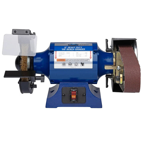 No Sweat Heavy Duty 2X36 Belt Grinder Attachment With One Horsepower Motor Bench Grinding Kit, 8 inch wheel with brush.