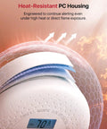 Close-up of 2-in-1 Smoke And Carbon Monoxide Detector With Display, 10 Year Battery, UL 217 And UL 2034 Certified, Model SC01
