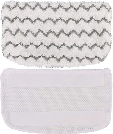 Six Pack Thickened Steam Mop Replacement Pads For S1000 Series Cleaners Durable Microfiber Mop Pads Washable And Reusable For Pet Owners And On The Go Families Fits S1000 S1000A S1000C S1000WM S1001C with zigzag pattern and mesh back.