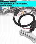 Crankshaft Position Sensor Drop In Direct Fit For Dodge Ram 1500 1997 2003, Ram 2500 1997 2002, Jeep Grand Cherokee 1997 1998, Dakota, Durango Replacement 56027870AB PC127 SU3027 5S1724 image showing sensor with wiring and connecting plug.