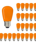 Yellow S14 LED Decorative Bulb For Outdoor Signage And Lighting Waterproof And Shatterproof 1W Low Power 10W Equivalent E26